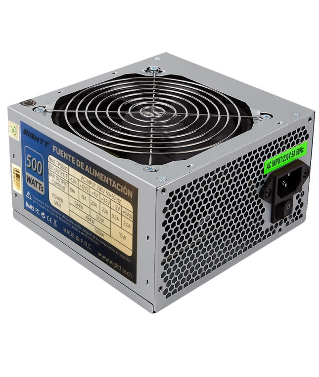 Eightt 500w Ventilador Silencioso De 12 Cm 4x Sata 2x Molex