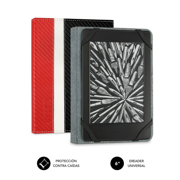 FUNDA TABLET SUBBLIM CLEVER EBOOK CASE 6 RED