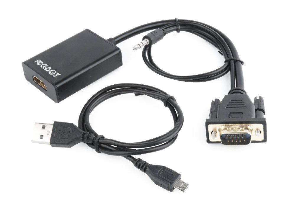 Gembird A VGA HDMI 01 HDMI 19 pin Negro