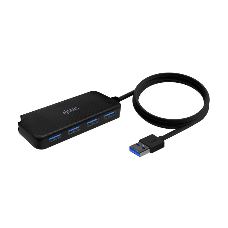 HUB AISENS USB 30 TIPO AM 4XTIPO AH NEGRO 60CM