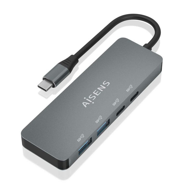 Hub Aisens Usb 3 2 Gen2 10g Usb Cm 2xusb Ch 2xusb Ah 15cm Gris