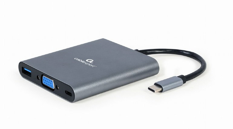 Hub Gembird 6 En 1 Usb C Gris