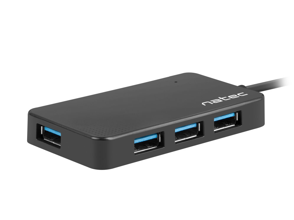 Hub Natec Silkworm Usb C 4 Puertos Usb 3 0 Negro