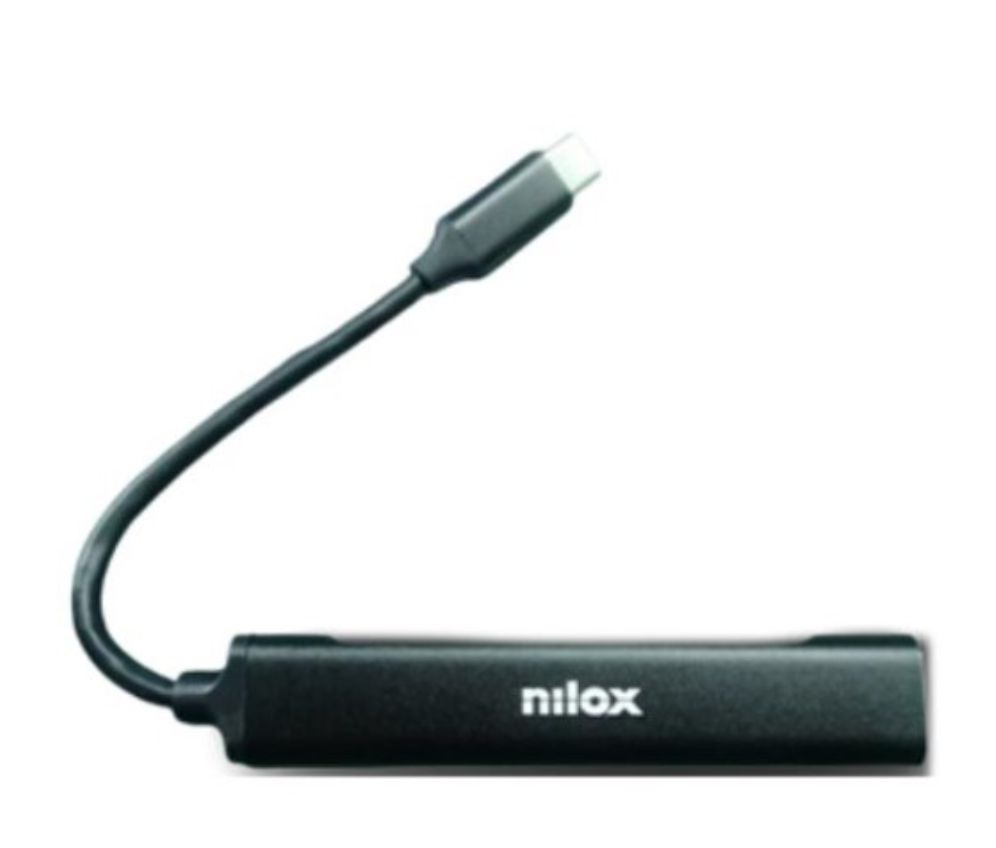 HUB NILOX USB C USB 30 USB 20 NEGRO