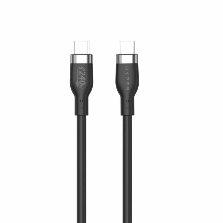 HYPER 2M SILICONE 240W USB C CHARGING CABLE  BLACK