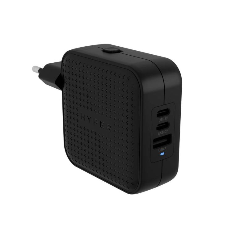 HYPER HYPERJUICE 70W USB C GAN TRAVEL CHARGER 3C 1A  BLACK