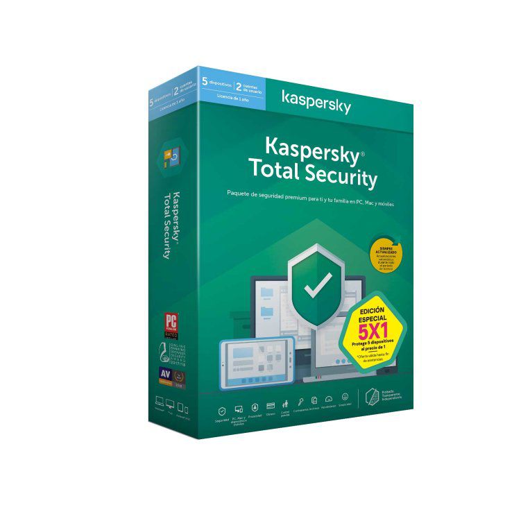 Kaspersky Antivirus Total Security 2020 5 Dispositivos 1ano
