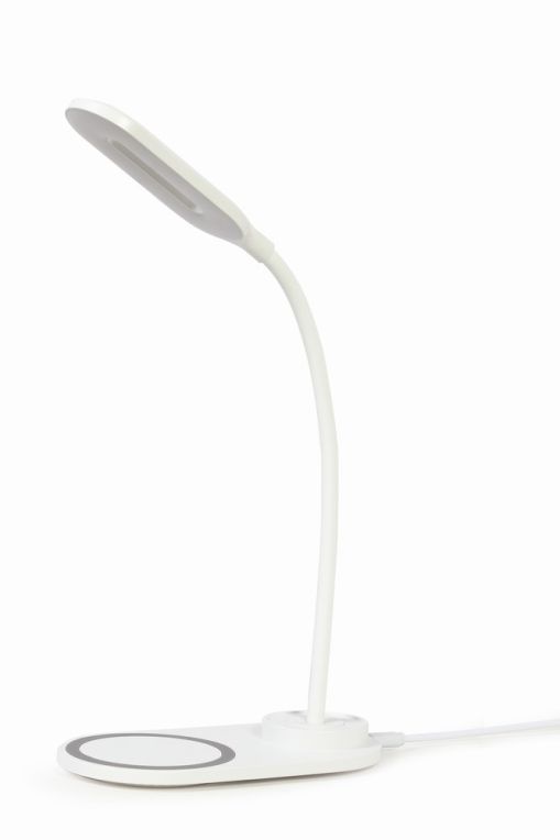 LAMPARA DE ESCRITORIO CON CARGADOR INALAMBRICO BLANCO