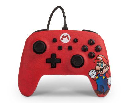 Mando Gaming Powera Para Nintendo Switch Mario Rojo