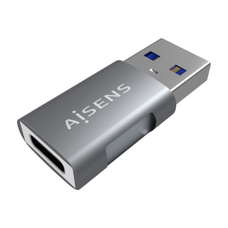 Mini Adaptador Aisens Usb 3 2 Gen2 10g 3a Usb Ch Am Gris