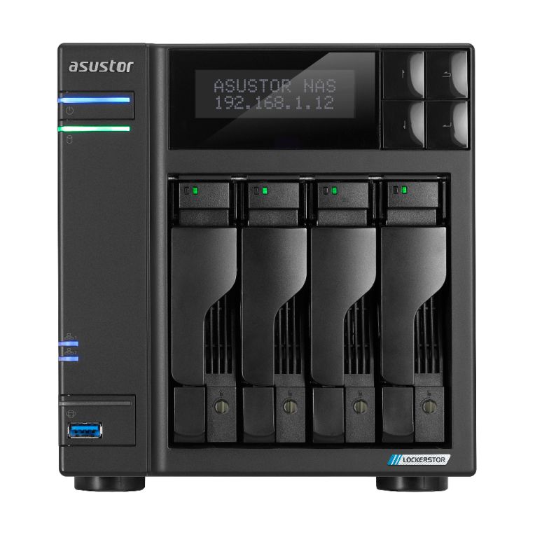 Nas Asustor Tower 4 Bay Nas Quad Core 20ghz Dual 25gbe Ports 4gb Ram Ddr4