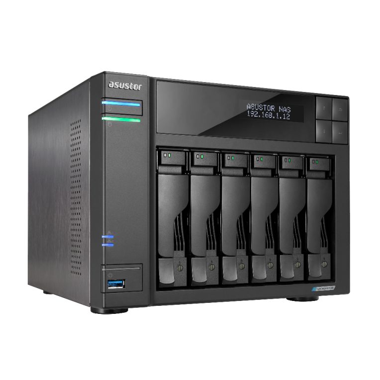 Nas Asustor Tower 6 Bay Nas Quad Core 20ghz Dual 25gbe Ports 8gb Ram Ddr4