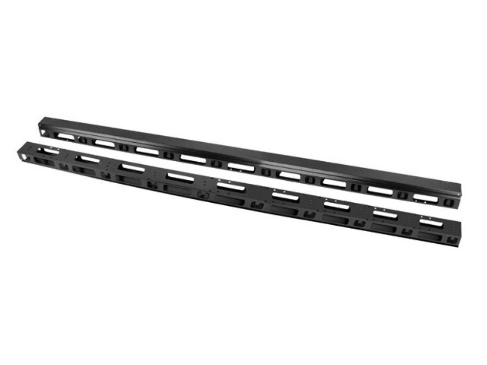 PANEL ORGANIZADOR DE CABLES VERTICAL RACK 19 47U SUELO NEGRO 2 PIEZAS
