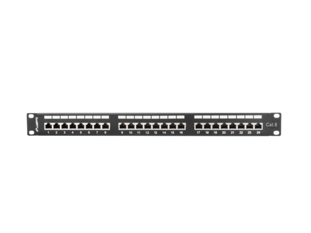 Patch Panel Lanberg 24 Puertos 1u 19 Cat6 Sftp Negro