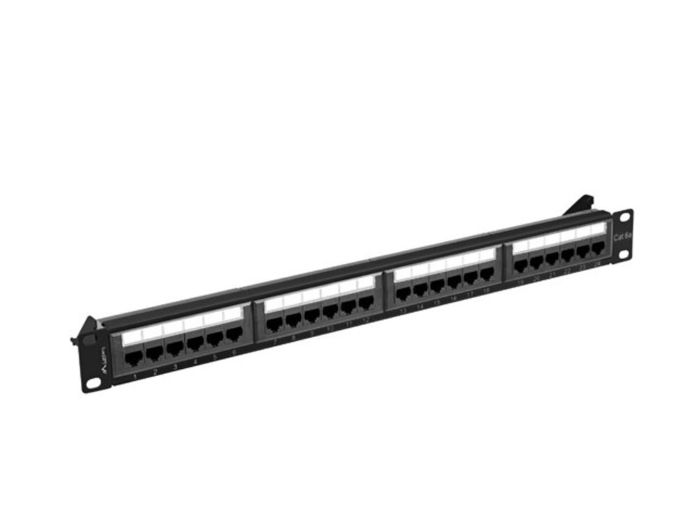 Patch Panel Lanberg 24 Puertos 1u 19 Cat6a Utp Negro