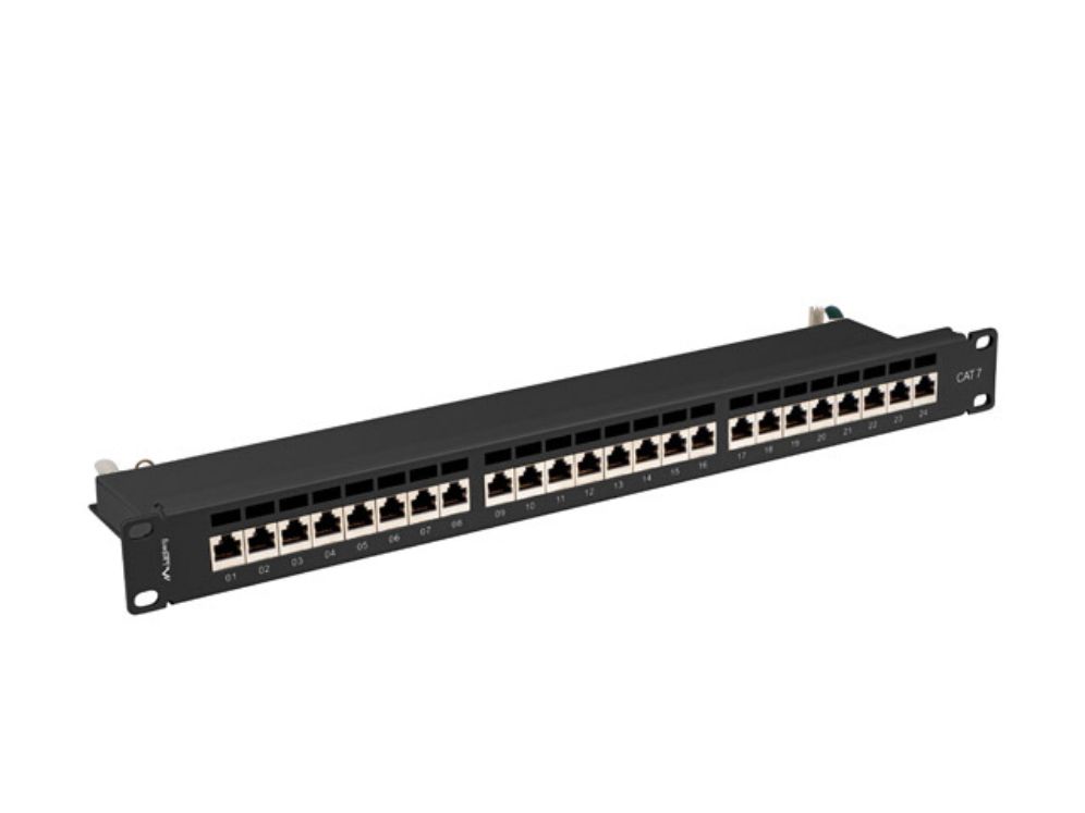 Patch Panel Lanberg 24 Puertos 1u 19 Cat7 Ftp Negro