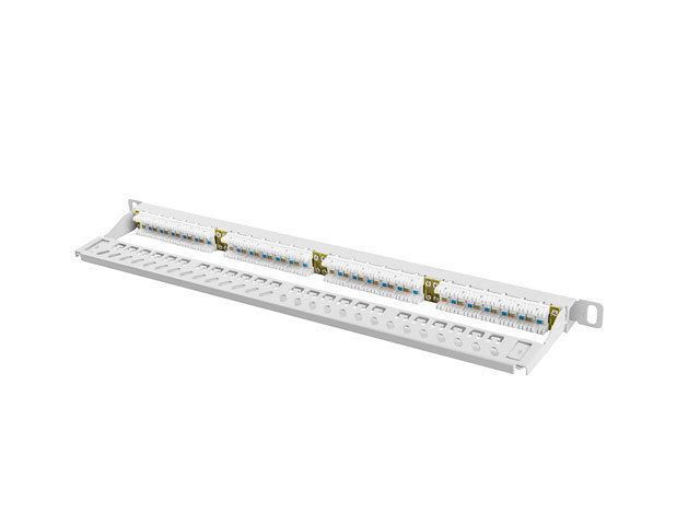 Patch Panel Lanberg Cat6 Utp 24 Puertos 05u Rack 19 Gris