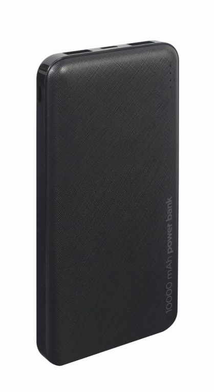 POWERBANK GEMBIRD 10000mAh 1x microUSB A 2x USB A NEGRO