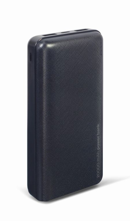 POWERBANK GEMBIRD 20000mAh 1x microUSB A 2x USB A NEGRO