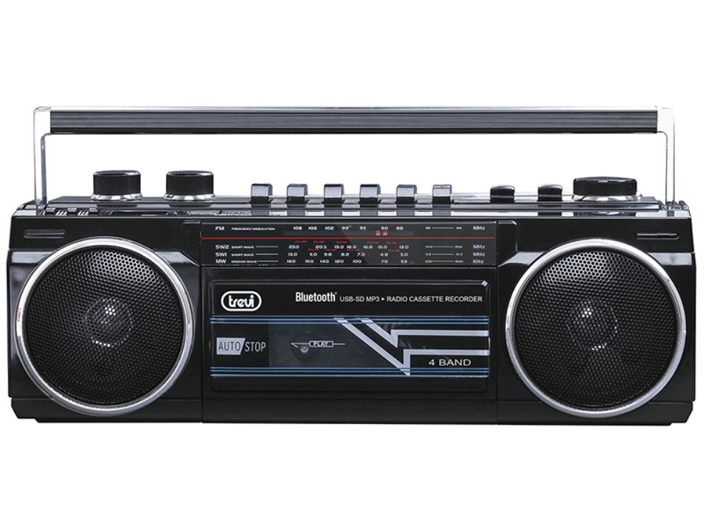 Radio Grabadora Portatil Usb Sd Bluetooth Cassette Trevi Rr 501 Bt Negro