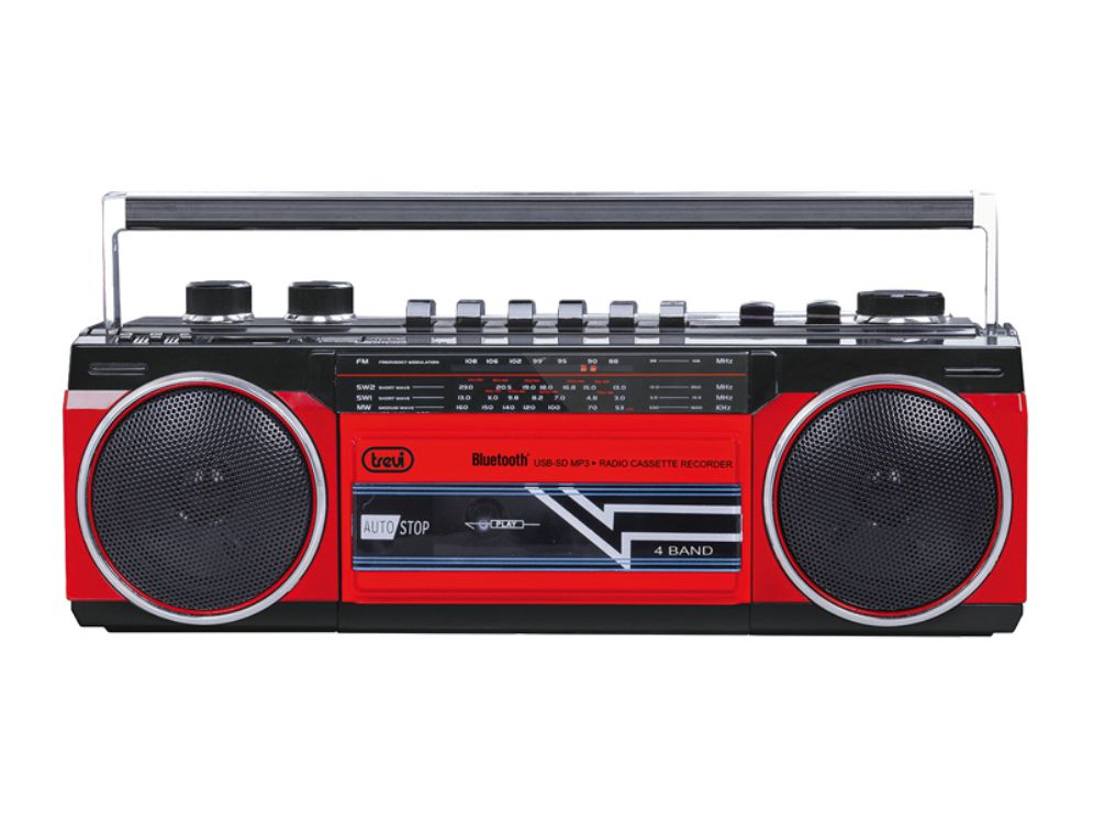 Radio Grabadora Portatil Usb Sd Bluetooth Cassette Trevi Rr 501 Bt Rojo