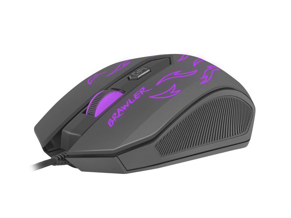 Raton Gaming Fury Brawler 1600dpi Negro