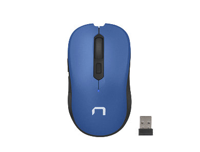 Raton Natec Toucan Wireless 1600 Dpi Optico Azul Blanco