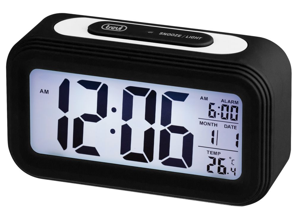 Reloj Digital Con Alarma Y Termometro Trevi Sl 3068 S Negro