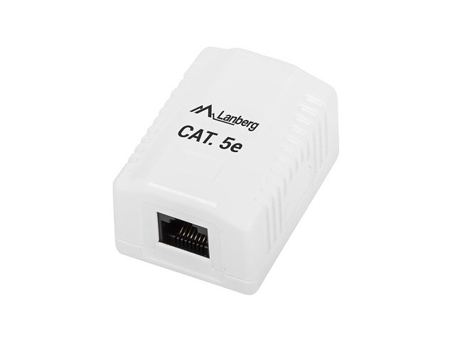 Roseta De Superficie Lanberg Cat5e Utp 1x Toma Rj45 Blanco