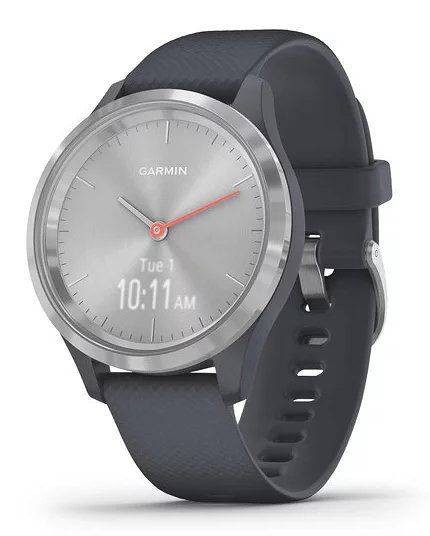 Smartwatch Garmin Vivomove 3s Sport Plata Grafitoazul