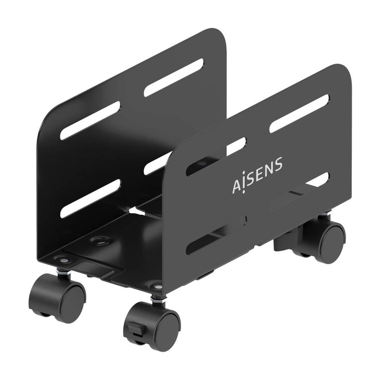 Soporte Aisens Cpu Metalico Ajustable De Suelo Negro