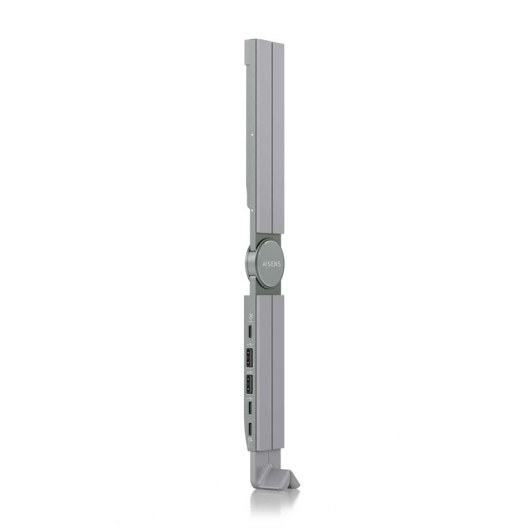 SOPORTE AISENS SOBREMESA AJUSTABLE PORTATILTABLET USB C DOCK GRIS