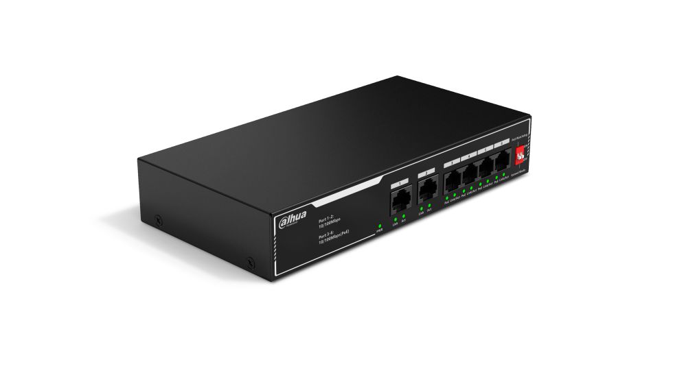 Switch It Dahua Dh Sf1006lp 6 Port Unmanaged Desktop Switch With 4 Port Poe