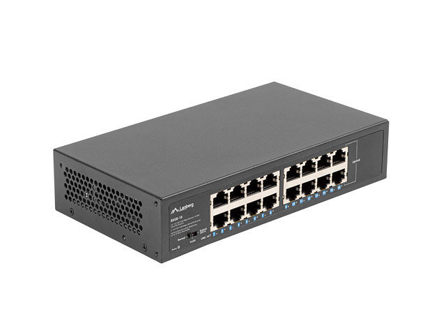 Switch Lanberg 16 Puertos Gigabit Ethernet Rack 1019