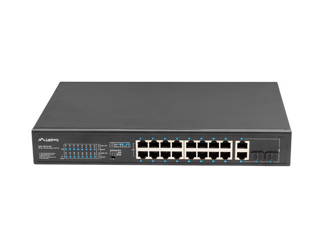 Switch Lanberg 18 Ptos 100mb 16xpoe 2x Gbit Ether 250w Rack 19