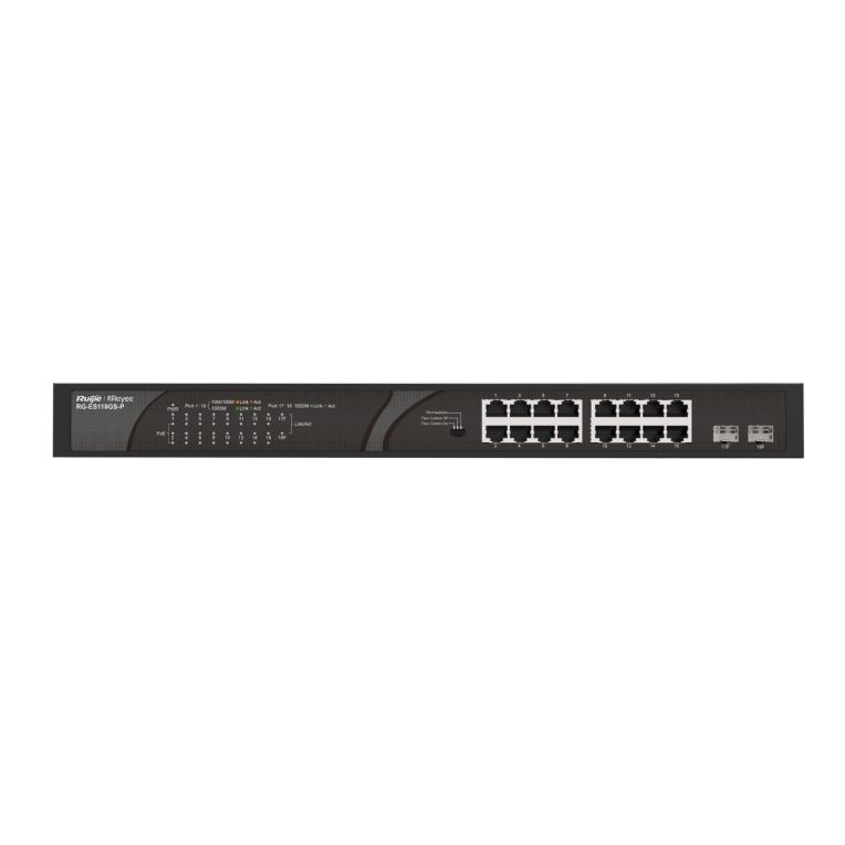 RUIJIE REYEE RG ES118GS P GIGALAN 16p SFP 2p POE