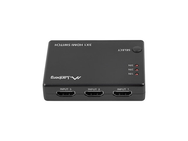 Switch Video Lanberg 3 X Hdmi  Micro Usb Negro Control Remoto