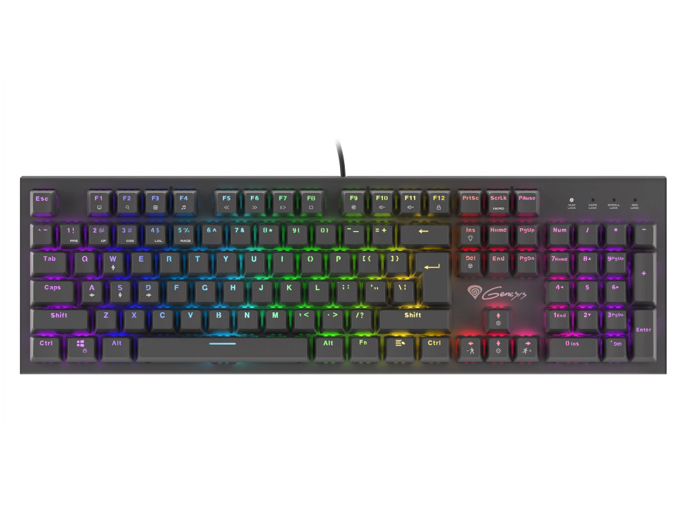 Teclado Gaming Genesis Thor 300 Brown Swicth Rgb