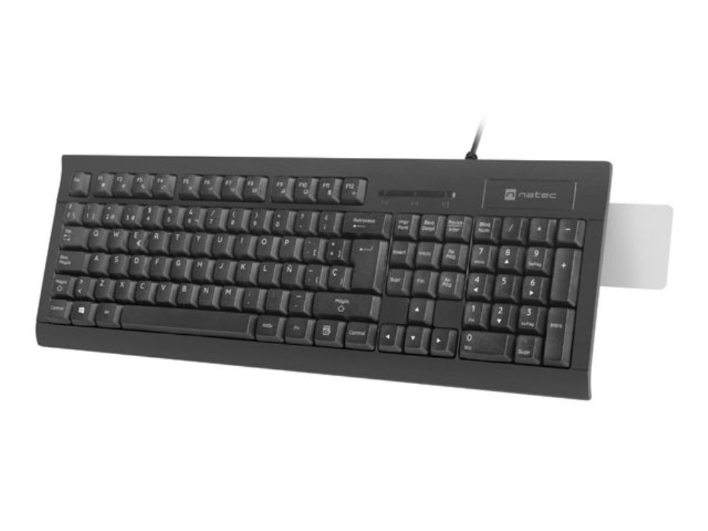 Teclado Natec Moray Con Lector De Tarjetas Inteligentes 105 Teclas