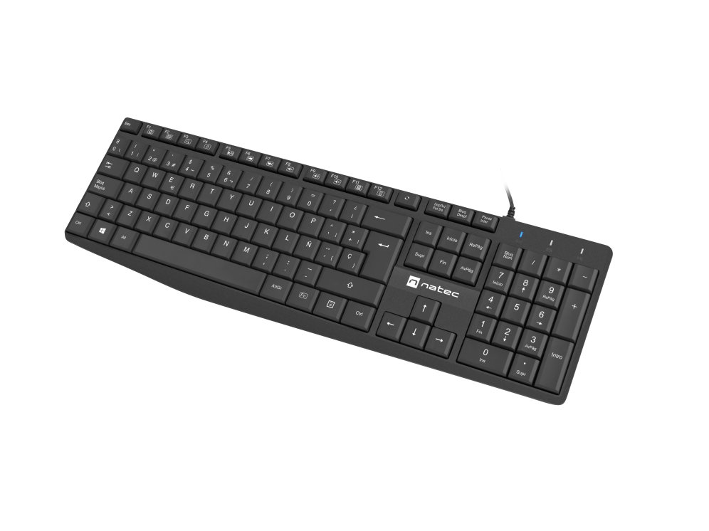 Teclado Natec Nautilus Slim Layout Espanol Negro