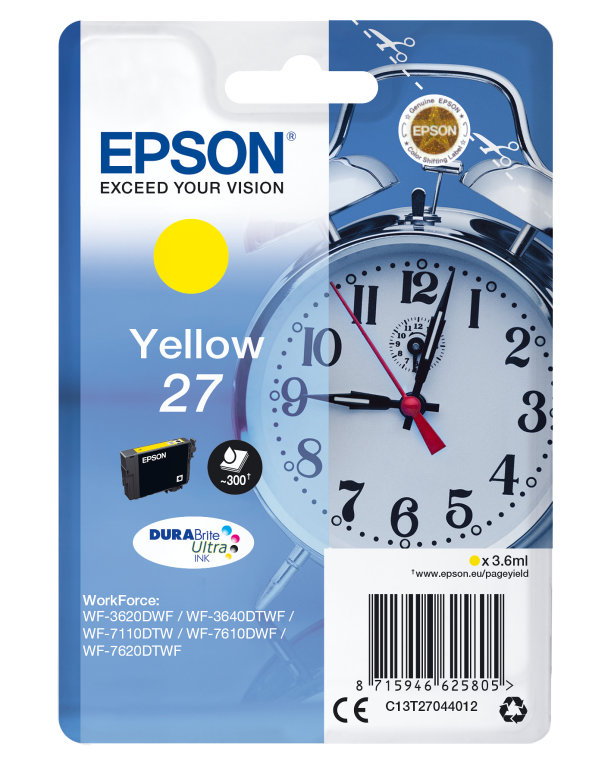 Tinta Epson Durabrite 27 Amarillo Wf3000 Wf7000