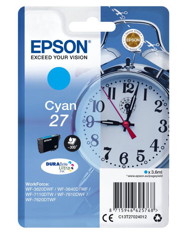 TINTA EPSON DURABRITE 27 CIAN WF3000 WF7000