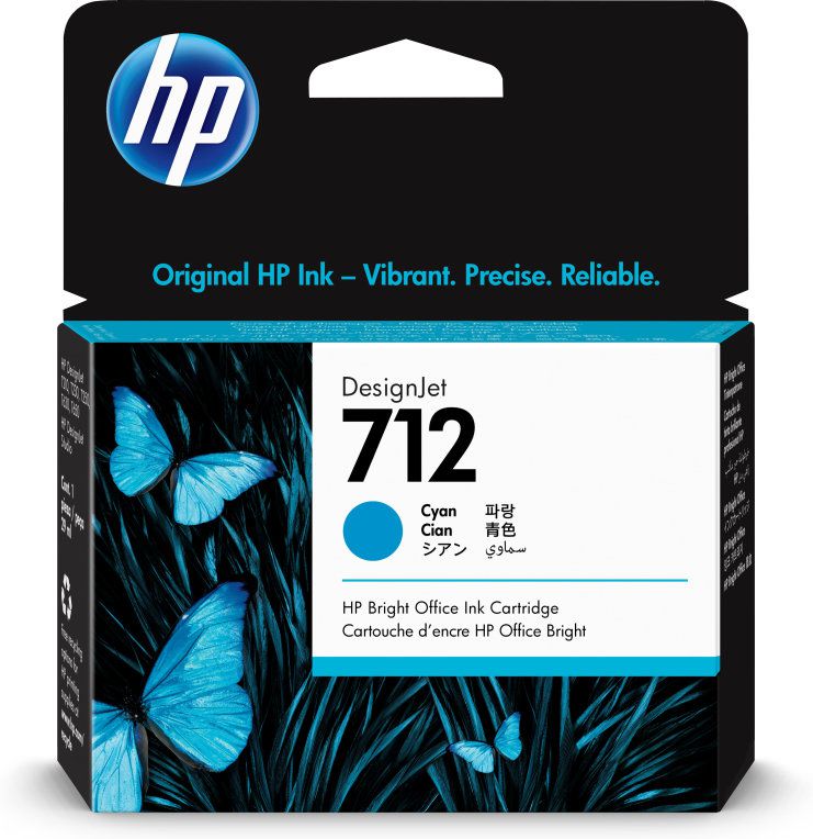 TINTA HP 712 CIAN