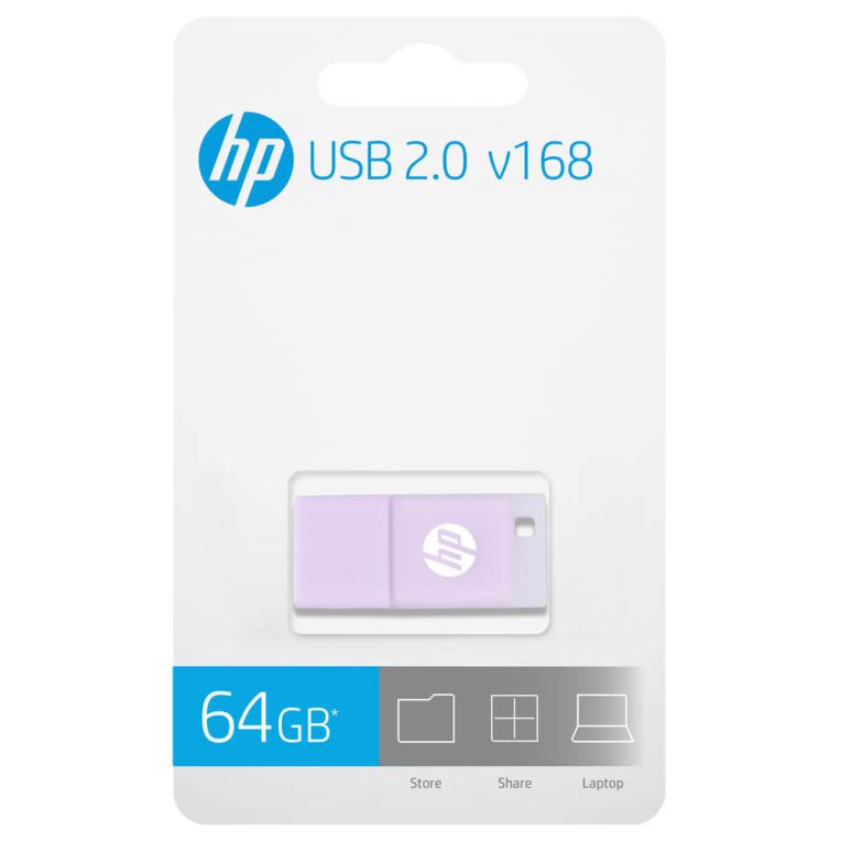 Usb 2 0 Hp 64gb X168 Lila