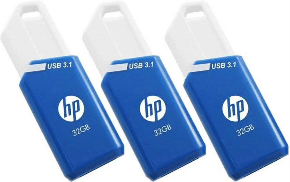 USB 3 1 HP 32GB X755W PACK DE 3 AZUL
