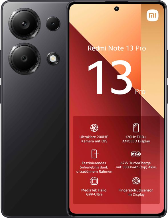 Moviles Xiaomi Redmi Note 13 Pro 4g 8gb 256gb Negro