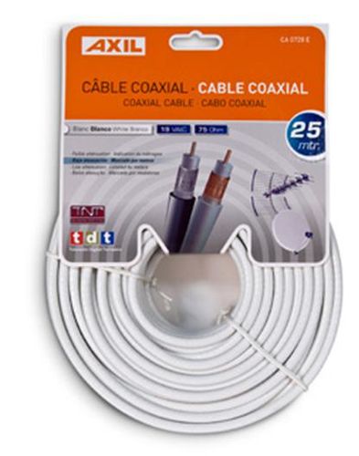Cable Coaxial Engel 25m Blanco Colgable