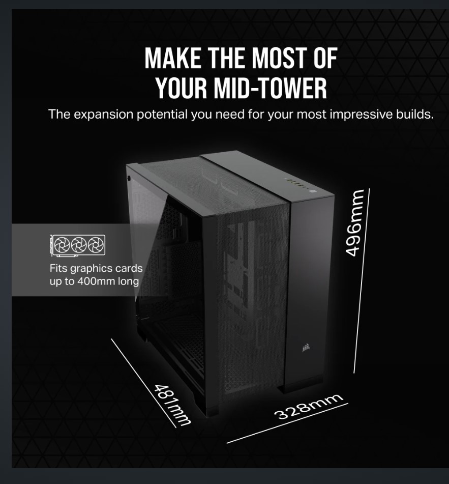 Caja Corsair 6500d Airflow Mid Tower Negro