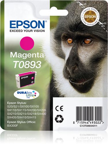 Epson Monkey Cartucho T0893 Magenta Etiqueta Rf