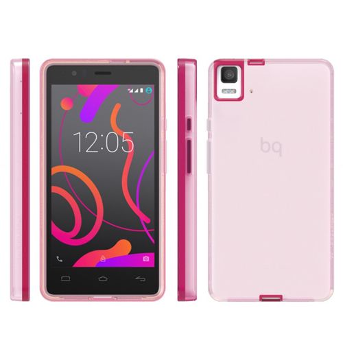 Funda Bq Aquaris E5s Pink Gummy E000626